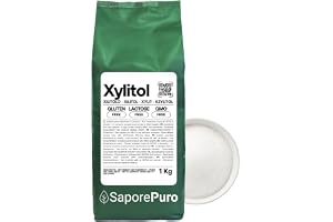 SaporePuro naturlig XYLITOL från björk 1 kg - Naturlig sockerersättning - Idealisk för desserter och drycker