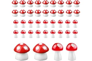 XUKZIMA 40 unidades Mini Setas, Modelos Realistas de Resina para Mini Jardines, Decoración, Manualidades, Paisajes, Decoraciones de Plantas, Decoración de Fiesta