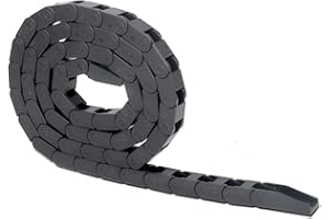 Qooltek Drag Chain, Aggiornato PA66 Nylon Plastica, 7mmX7mm, DIY lunghezza, Tipo Chiuso, Sostituzione perStampante 3D Ender3/3Pro/Anycubic i3 mega/mega S/Chiron e macchina CNC