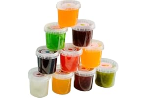 BOBA BAR Mixed Popping Boba and Jelly Pots - Multi packed gift box | Box of 4 Pots | Perfect for Bubble Tea, Iced Drinks, Cocktails and Desserts | Vegan & Glutenfree by Boba Bar London.
