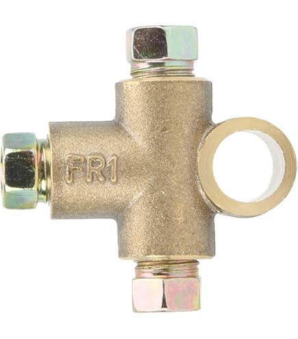 2x Bremsleitungs-T-Stücke Aus Messing - 3-Wege Verteiler Mit Halterung Für Auto-Bremssysteme