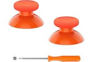 eXtremeRate Pomarańczowy Wymiana Thumbsticks dla Xbox Series X/S Controller, dla Xbox One Standard Controller Analogowa Stick, Custom Joystick dla Xbox One X/S, dla Xbox One Elite Controller