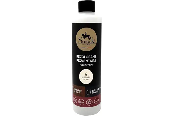 Sofolk - Pintura Cuero/Polipiel - Recoloración para cuero dañado, rayado, arañado, descolorido - Volante de coche, asiento de coche, sofá, zapatos - 250ml - 06-OFF-WHITE