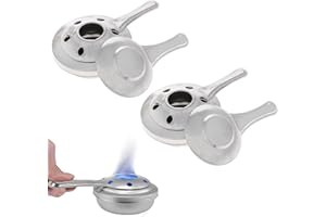 AONAYO Lot de 2 brûleurs à fondue, pâte combustible à alcool, mini équipement, pâte combustible en acier inoxydable pour récipient de maintien au chaud, convient pour le camping en plein air, le