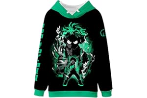 Silver Basic Sudadera con Capucha para Niños y Niñas Sudadera de Todoroki Shoto Deku Uniform Ropa