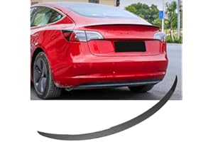 TGFOF Ajuste para Tesla Model 3 Spoiler Wing Sport Car Spoiler trasero ABS Car Styling Kits para Tesla Model 3 Accesorios (patrón de fibra de carbono)