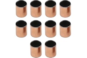 Othmro Lot de 10 Roulements à Billes Sans Huile avec Alésage, ID de 15 mm x OD de 17 mm x Longueur de 20 mm, pour Équipement industriel et Machines à imprimer