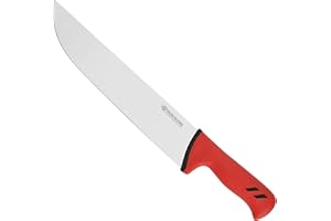 YOUSUNLONG Coltello da macellaio 254mm - Coltello per affettare la carne - Acciaio al molibdeno ad alto tenore di carbonio - Coltello per macelleria - Poignée en santoprène