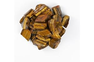 Nvzi Ojo de Tigre, Cuarzos y Piedras Curativas,Cuarzos a Granel,Rocas para Tumbado,Cuarzos en Bruto a Granel,Cristal de Amatista,Cristal de Calcita para Decoración,Wicca,Reiki,Chakra y Energía(1 LB)