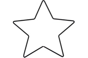 glorex ag Metallstern GLOREX 6 1294 416-Stella con Cornice in Metallo per Il Crafting di Circa 20 cm, Rivestita in Nero, per acchiappasogni, macramè, Decorazioni murali e floricoltura, Metal, Black