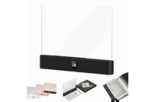 Dewppxi Smart LED Book Light, Tragbare Flaches Buchlicht, Intelligente LED Buchlampe, Augenschutz Leselicht Buch Buchseite Licht Mit 3 Farben und Timer, Zum Lesen Im Bett Bei Nacht (Schwarz)