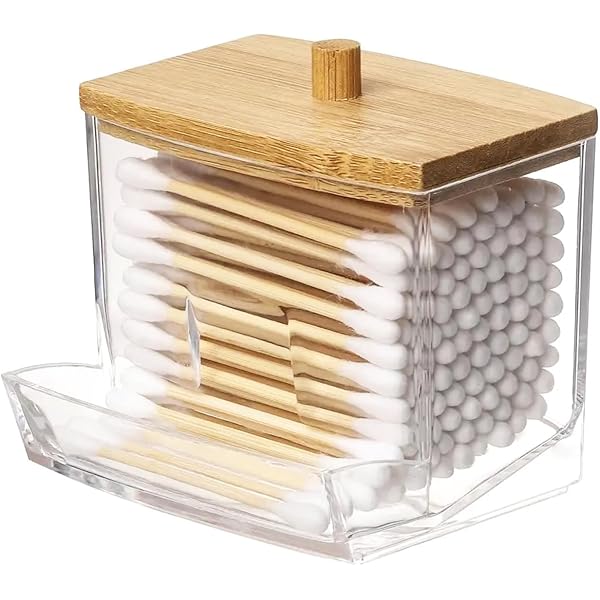Distributeur Coton Démaquillant Futuhada - Support Mural - Boîte Coulissante - 18L - Blanc - Pour Salle De Bain
