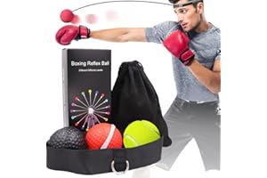 ‎AIMAKE Boxtraining Trainingsgerät,Boxen Reflexball, Verstellbares Kopfband, für Verbessern Sie die Reaktionsgeschwindigkeit und die Hand-Augen-Koordination, Geeignet für Boxtrainer, Erwachsene, Jugendliche