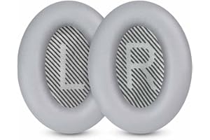 EVXVE QC35 nauszniki QC35 ii wymienne nauszniki do słuchawek Bose Quietcomfort 35/35ii/25/15, QC2 AE2/AE2i/AE2w, SoundLink/SoundTrue Around-Ear, z pianką Premium Memory i skórą proteinową (szare)