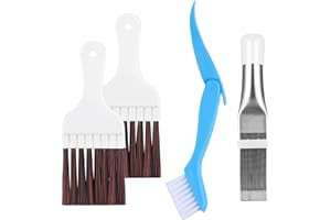 XHJZGCTECH 4 Stk Lamellenkamm Trockner, Kondensator Kamm Trockner, Kondensator Reinigung Kamm, Klimaanlage Lamellen Konden Reiniger Kamme Wärmetauscher Reinigungsset für Wärmepumpentrockner Reiniger Werkzeug