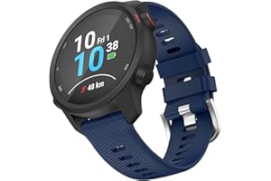 OVERSTEP Kompatibles Vivoactive 3-Armband, 20 mm, Weiches Silikon, Ersatzarmband für Venu Sq/Galaxy Active 2/Forerunner 245/645 Music/Vivomove HR