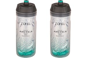 ZEFAL Pack Arctica 55 - Set di due Borracce per Bicicletta - Borraccia Termica Bici - Inodore e Impermeabile - Borracce Ciclismo Senza BPA, 2 x 550ml - Argento/Verde Caraibico