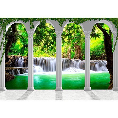 Fototapete Wasserfall 308 x 220 cm – Vliestapete – Wandtapete – Vlies Phototapete – Wand – Wandbilder XXL – !!! 100% MADE IN GERMANY !!! Runa Tapete 9030010b - 6