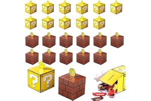 SGZIOO Mario Set med 24 små presentförpackningar, 10 x 10 cm, presentförpackningar, presentförpackningar till fest, barnens f
