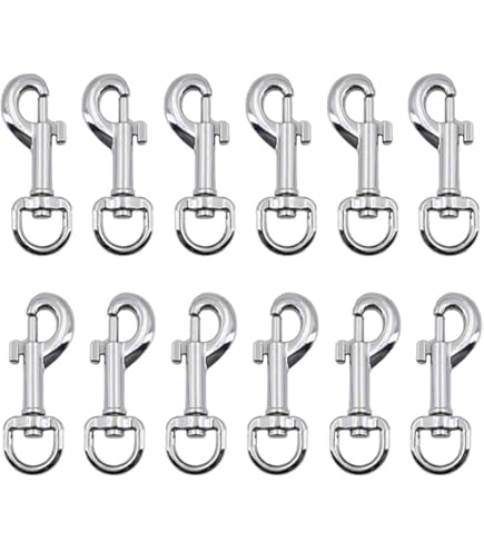 Moschettoni In Acciaio Inox Con Snodo Girevole - 2 Pezzi Per Portachiavi, Guinzagli E Borse - Foto 12