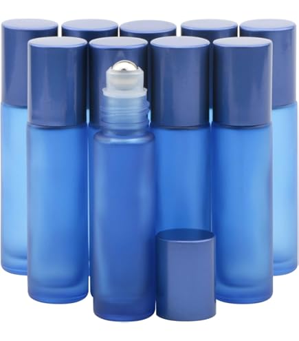 10 Ml Schwarze Milchglasflaschen Set - 10 Stück, ätherische Öle, Auslaufsicher