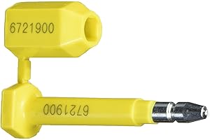 Duebass Bolt Seal for Cargo Containers and Truck Trailers, Yellow (50 Pack)
