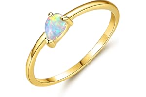 VIKI LYNN Opal Damen Ringe 925 Sterling Silber Fingerring Schmuck für Damen Mädchen Größe 54
