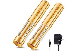 WREWING 2 Pcs LED Bottle Service Lights Strobe Bottle Girl Lights Baton Reusable Rechargeable Service LED Champagne for Bar Club Birthday Weddings Parties