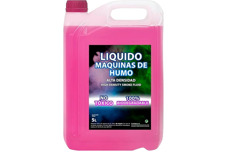 PLANTAWA Líquido Máquina de Humo Alta Densidad 5L | Efecto Niebla Densa y Duradera | Fluido Compatible con Todas Las Máquinas