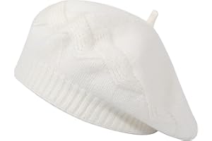 ZLYC Berretto francese reversibile tinta unita cashmere caldo cappello per donne ragazze