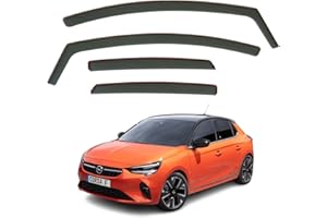 AIRFLUX Juego de 4 deflectores de aire compatibles con Opel Corsa F/OPEL CORSA F 5 puertas Hatchback 2020 2021 2022 2023 2024 2025.