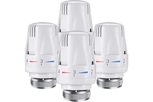 Litensh 2PCS Tete Radiateur Thermostatique M30 x 1,5 Valves Thermostatiques pour Radiateur, Tête de Remplacement de Vanne de Thermostat de Radiateur pour Maison Bureau