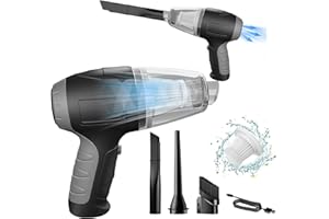 JSSHXBH Handstaubsauger Akku Kabelloser Handstaubsauger,9000PA Starker Handstaubsauger mit 3 Düsen,tragbarer Mini Staubsauger für Zuhause,Auto,Büro,Tierhaare