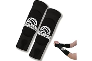 QIANCSJ Protège-bras de volley-ball pour femme, protège-avant-bras avec rembourrage antidérapant et passe-pouce, manchons élastiques pour la protection des bras accessoire de protection