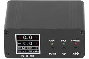 SPACNANA Miernik SWR 120W 1.8 do 54Mhz, Kolorowy Ekran 240x240, Tester Mocy FM AM SSB z Alarmem dla Wyraźnego Wyświetlacza i łatwego Przenoszenia