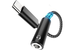 bakibo Adapter USB C Auf Klinke, USB C Klinke Adapter 3.5mm USB C Kopfhörer Adapter Typ C Aux Audio Dongle auf Hi-Fi DAC Chip für Sam sung Galaxy S22 S21, i Pad Pro, MacBook, Pixel, Note 20/10-Schwarz