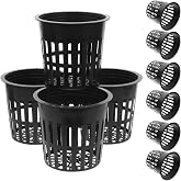 FUNOMOCYA 20 Pcs Soilless Hydroponic Growing Pots 4 Inch Plastic Mesh Baskets with Root Control for Orchard Balcony Herbs (Bl