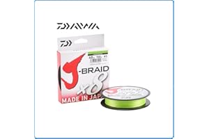 Daiwa j-braid línea trenzada de pesca, 8 fibras, 300 m, verde amarillento