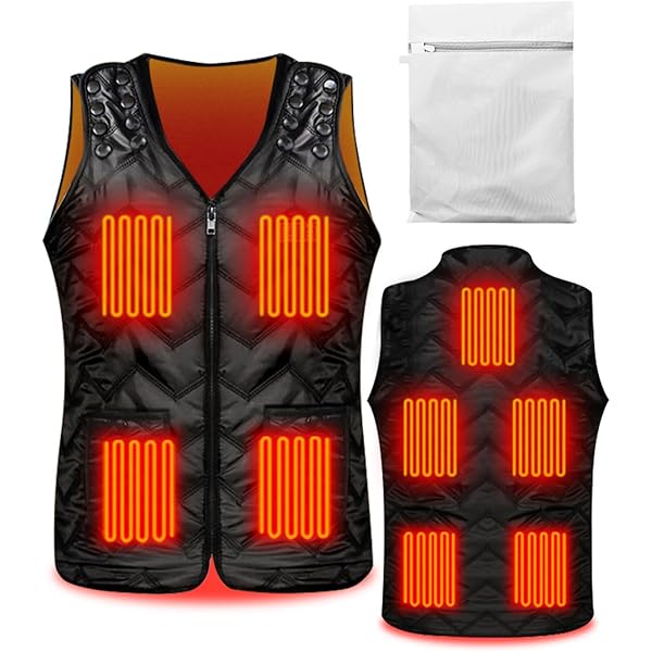 Gilet Chauffant Homme Femme USB - 15 Zones De Chaleur, 3 Niveaux De Température - Pour Randonnée, Ski, Pêche, Camping (batterie Non Incluse)