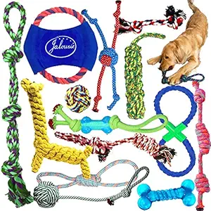 Jalousie Dog Rope Toys Dog Toy Assortment Puppy Chew Dog Rope Toy Nearly Indestructible Rope Toy Assortment for Small Medium Breeds