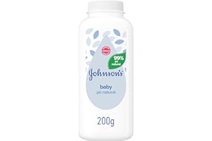 Johnson's Baby Poudre (200 g), poudre naturelle pour toute la famille, poudre douce 99% naturelle pour peaux sensibles, hypoallergénique sans alcool, parabens, colorants et phtalates