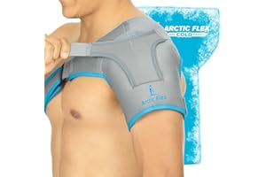 Arctic Flex Shoulder Ice Pack Brace - Cold Reusable Cool Gel Wrap, Hot Therapy - Immobilizer Compression Stability Support for Tendonitis, Dislocated Joint, Left and Right Rotator Cuff Arm Pain Relief