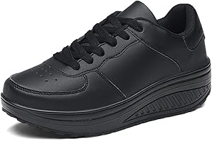 HOYLSON Sneakers Donna Scarpe Fitness Dimagranti Outdoor Sportive Anti Scivolo EU Nero