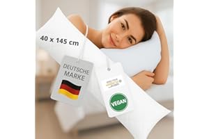 VELORA® Ergonomic Side Sleeper Pillow [40 x 145 cm] - Vegan Pregnancy Pillow [Climate Regulating] - Side Sleeper Pillow Made in Europe [Oeko-Tex 100]