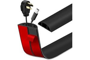 LSGCQ Passage de Cable au Sol adhésive PVC Flexible goulotte Passe Cable pour Bureau Maison entrepôt Concert (3m×3cm, Noir)