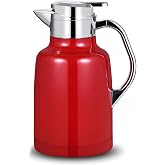 304 &Ccedil;elik 1,6 L &Ccedil;ift Katmanlı Kırmızı Vakumlu Kamp Piknik &Ccedil;ay Termos cin556kr