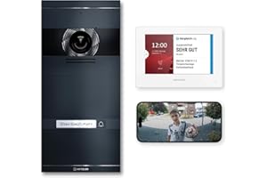 ‎METZLER Metzler VDM10 2.0 Video Sprechanlage Komplett Set - mit austauschbarem Namensschild - LAN/POE - Türsprechanlage mit HD-Kamera für 1 Familienhaus, Smartphone App, in Anthrazit aus V2A Edelstahl