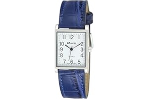 Ravel - Unisex Traditional Rectangular Watch with Clear Numeral Dial