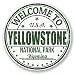 Produktbild 2 x Yellowstone National Park USA vinyl Aufkleber Aufkleber Laptop Reise Gepäck Auto Ipad Schild Fun # 6782 - 10cm/100mm Wide