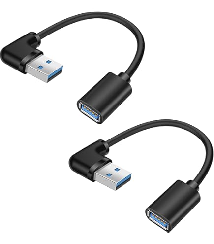cablecc USB-C USB 3.1 Type C Male Up and Down Angled to Female 10Gbps 100W Data Cable with Laptop Sleeve 20cm